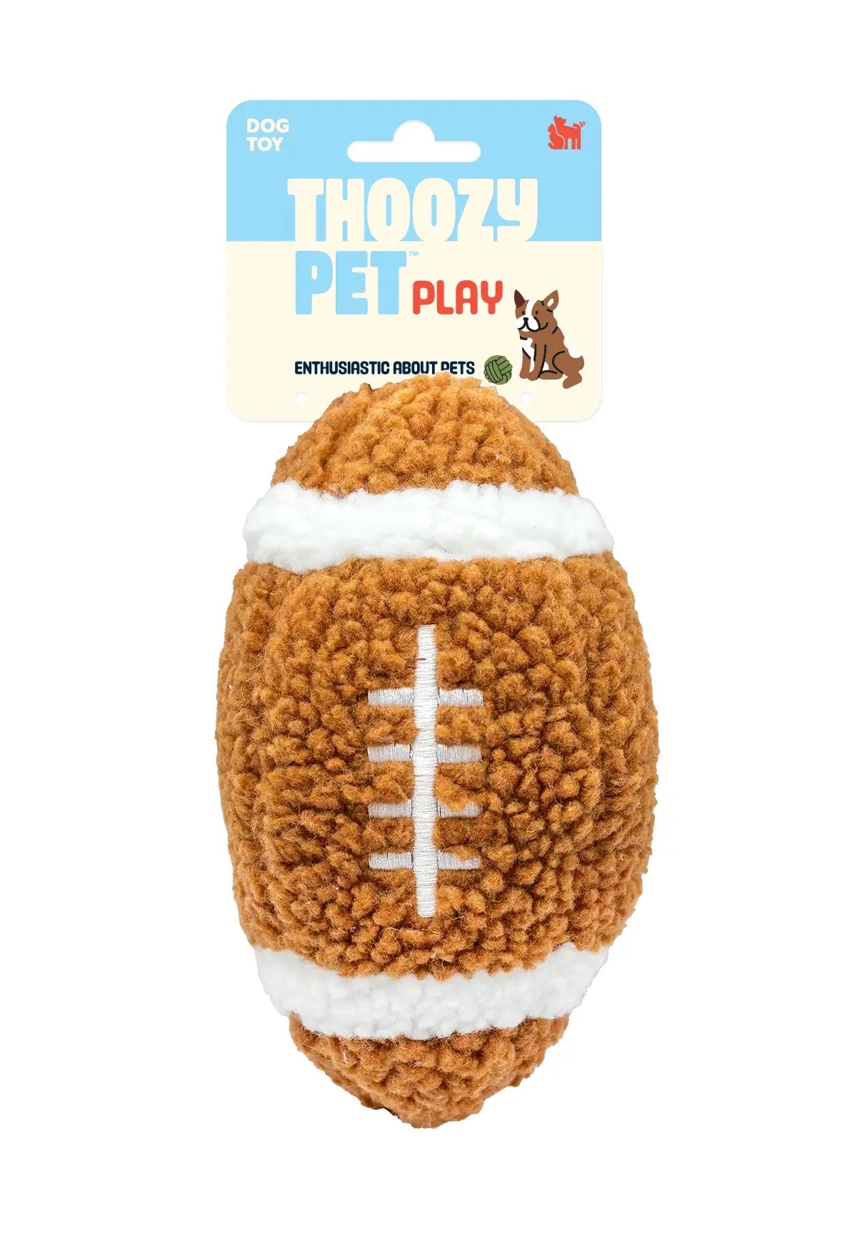 Football Plush Dog Toy 6.5"