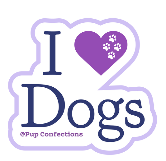 "I Love Dogs" Sticker