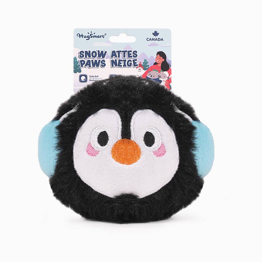 HugSmart Pet - Winter Paws | Penguin - Dog Ball Toy