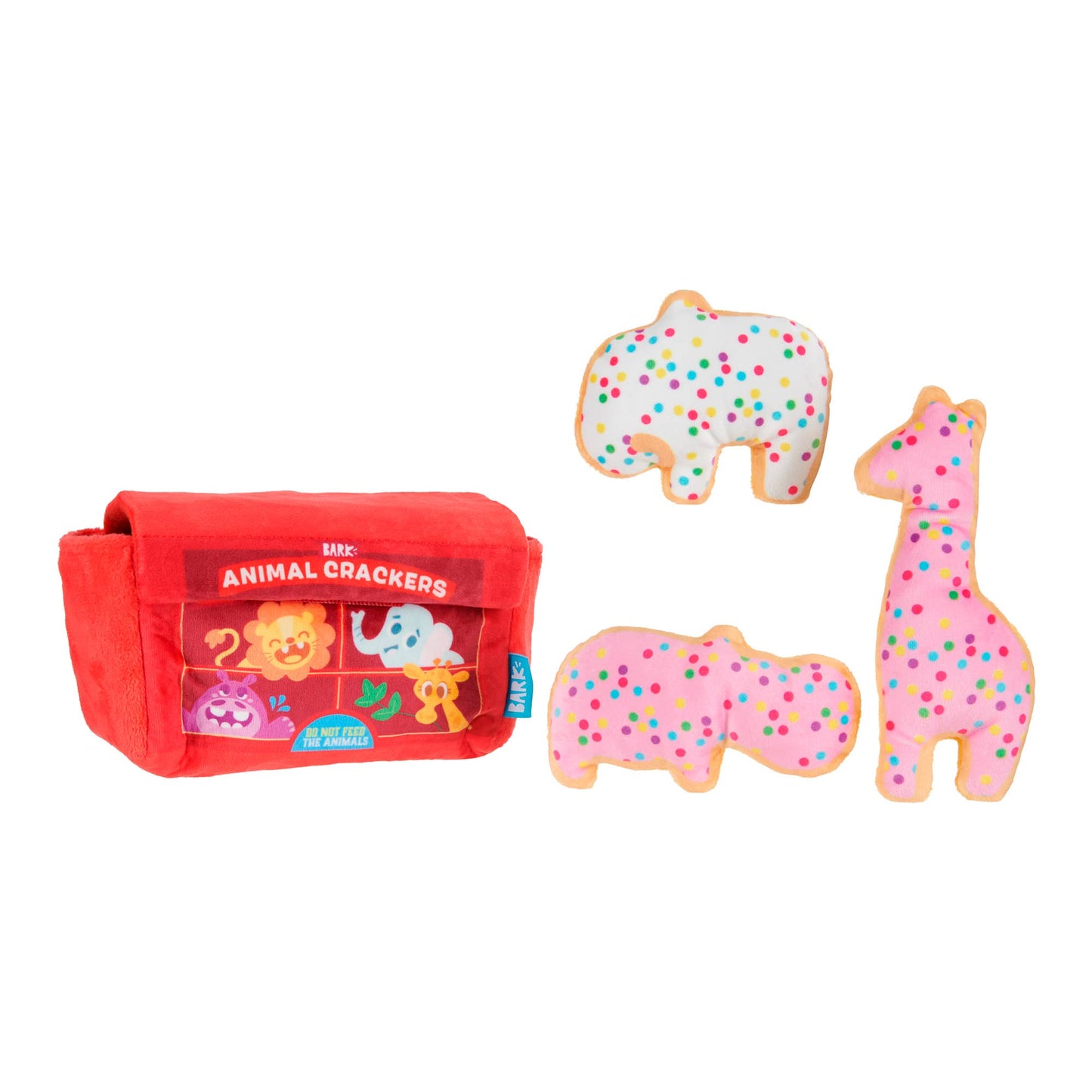 Animal Squeakers Snacks Plush Dog Toy XS/S