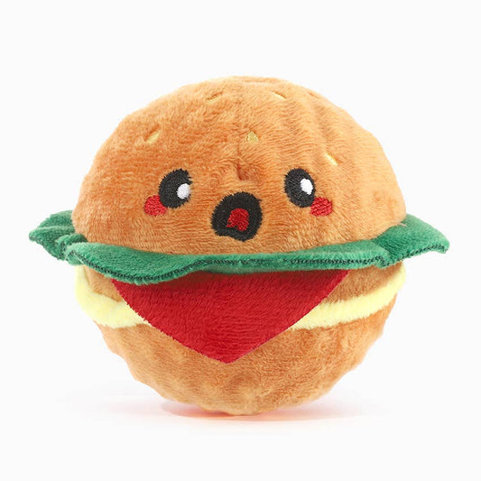 HugSmart Pet - Food Party | Hamburger - Dog Ball Toy
