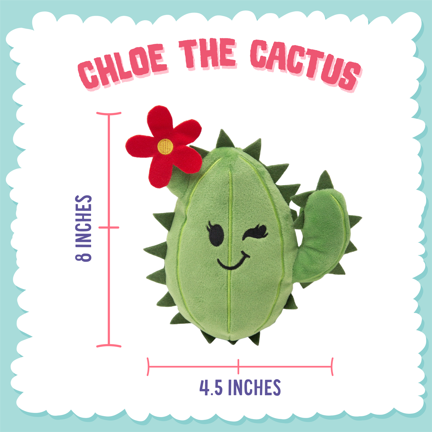 Chloe the Cactus Plush Dog Toy 6"