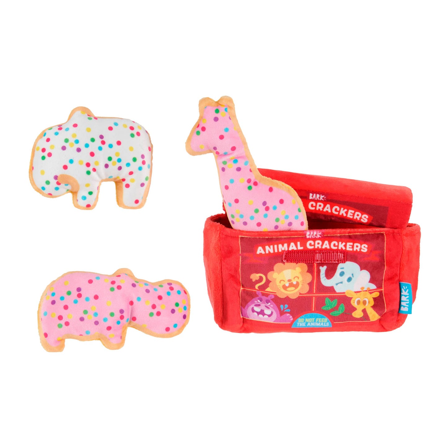Animal Squeakers Snacks Plush Dog Toy XS/S