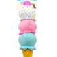 3-Scoop Birthday Ice Cream Cone Plush Dog Toy 12"