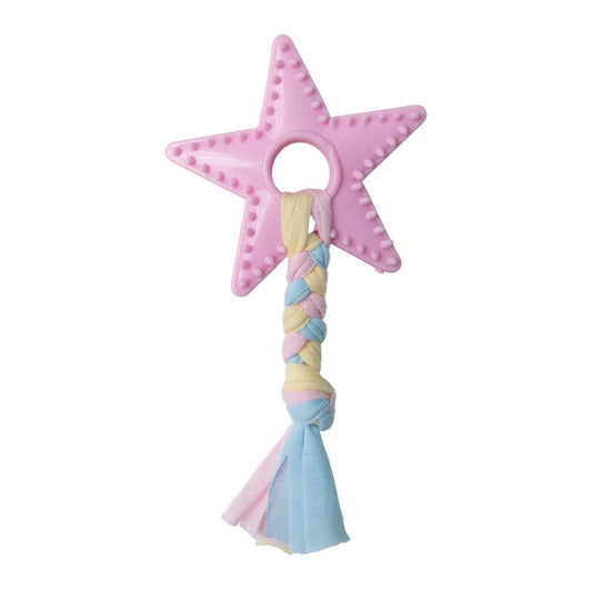 SnugArooz Lil Star Chew Dog Toy Pink 7"