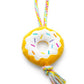 ThoozyPet Birthday Donut Plush Dog Toy with Rope 12"