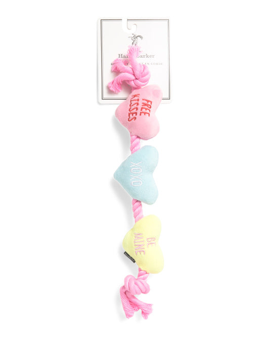 CANDY HEARTS PET ROPE TOY
