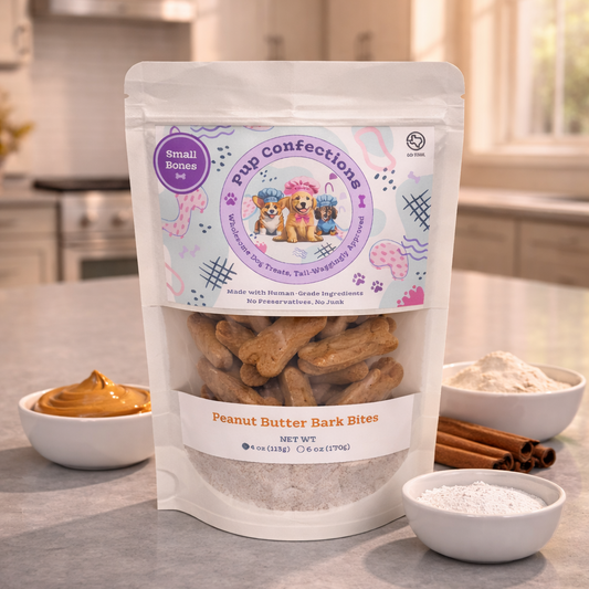 (Small) Peanut Butter Bark Bite Dog Treats