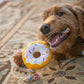 ThoozyPet Birthday Donut Plush Dog Toy with Rope 12"