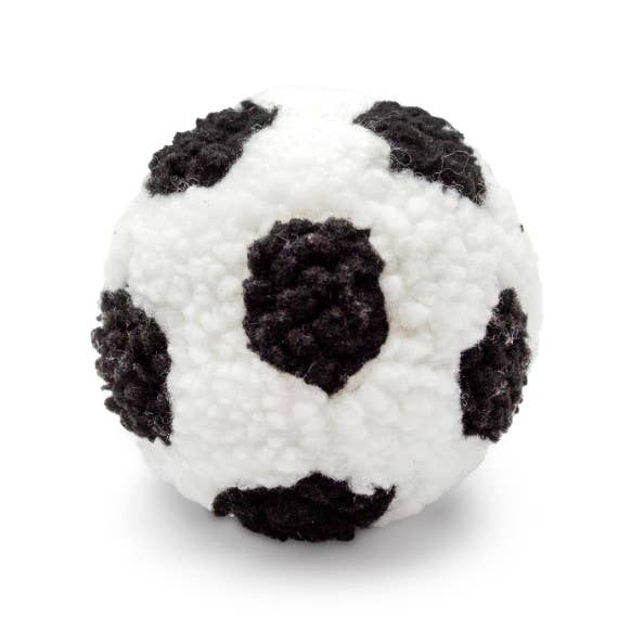 Soccer Ball Plush Dog Toy 4"