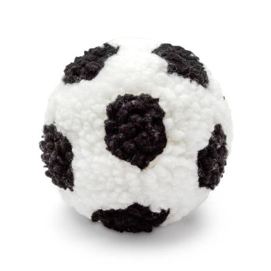 ThoozyPet Soccer Ball Plush Dog Toy 4"